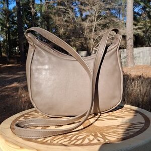 Tennessee Handcrafted/Handmade Taupe Leather Shoulder Crossbody Bag
